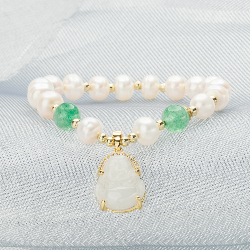 【Aventurine】Buddha Pearl Jade Bracelet