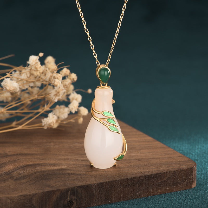 【Quartzite Jade】Enamel Necklace