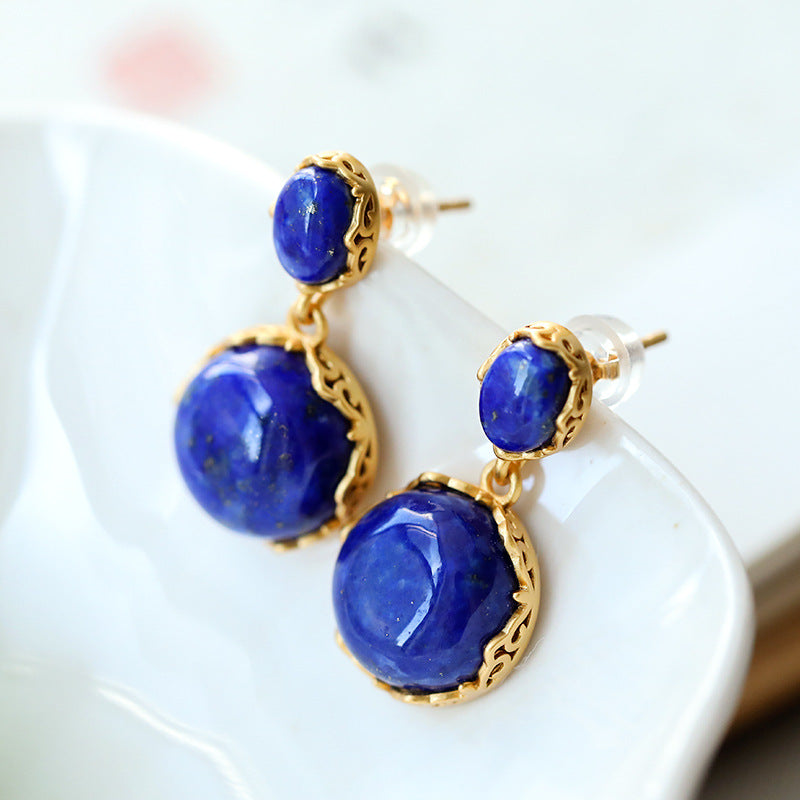 【Lapis Lazuli】S925 Silver Earrings