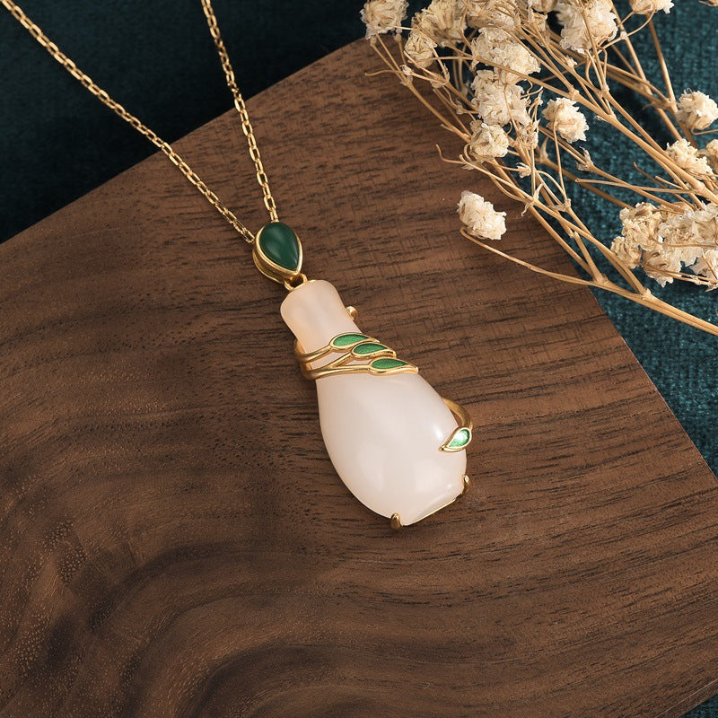 【Quartzite Jade】Enamel Necklace