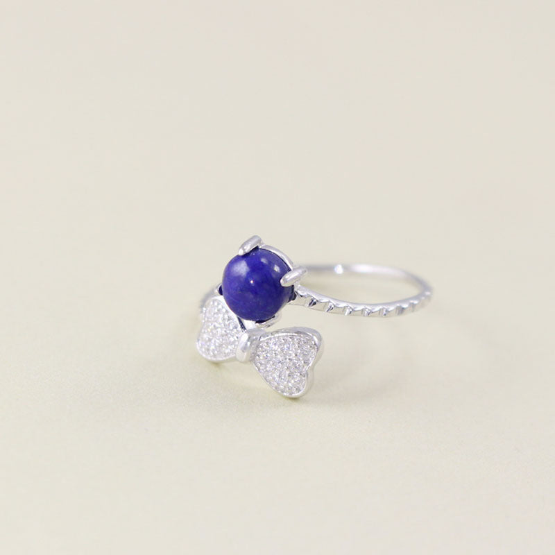 【Lapis Lazuli】S925 Silver Butterfly Ring