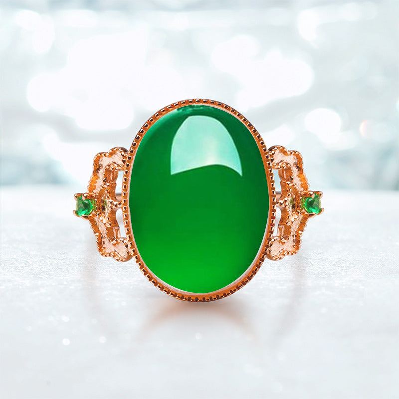 【Quartzite Jade】Geometric Ring