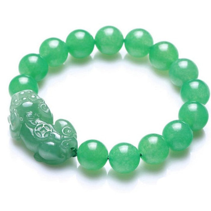 【Aventurine】Pi Xiu Beaded Jade Bracelet