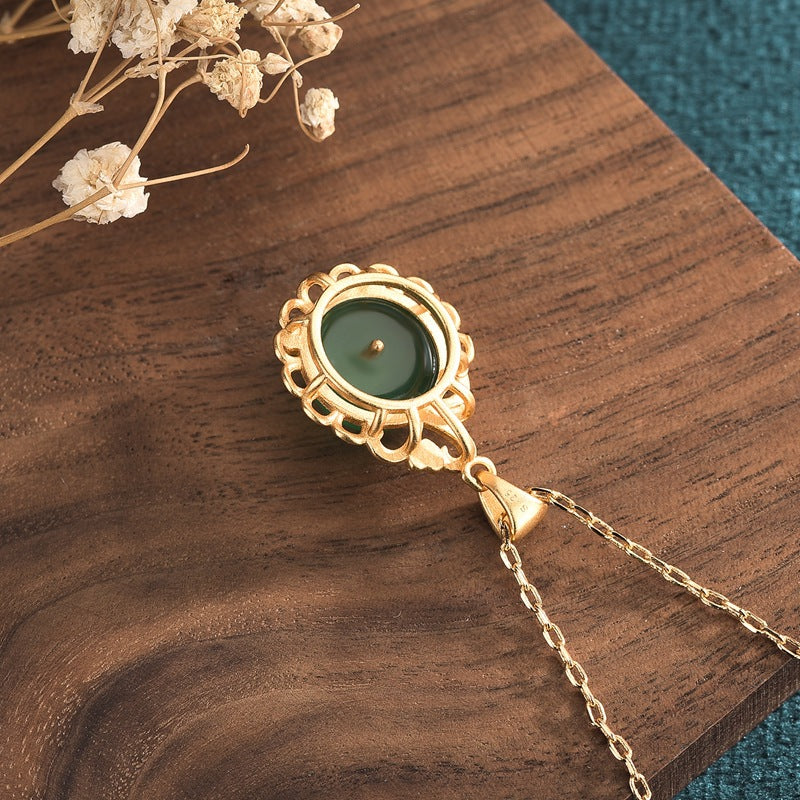 【Quartzite Jade】Jade Circle Necklace
