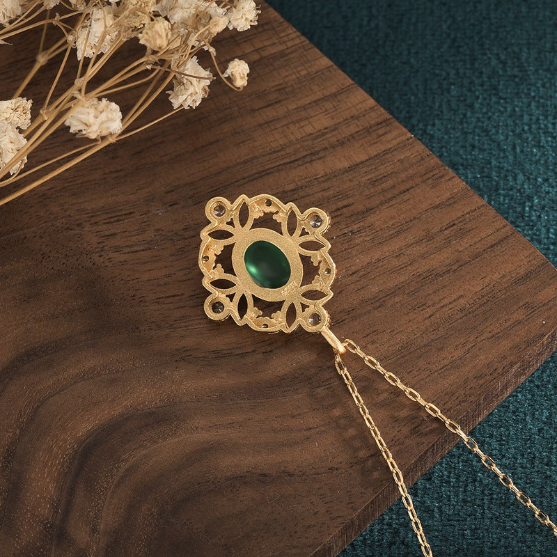 【Quartzite Jade】Floral Necklace