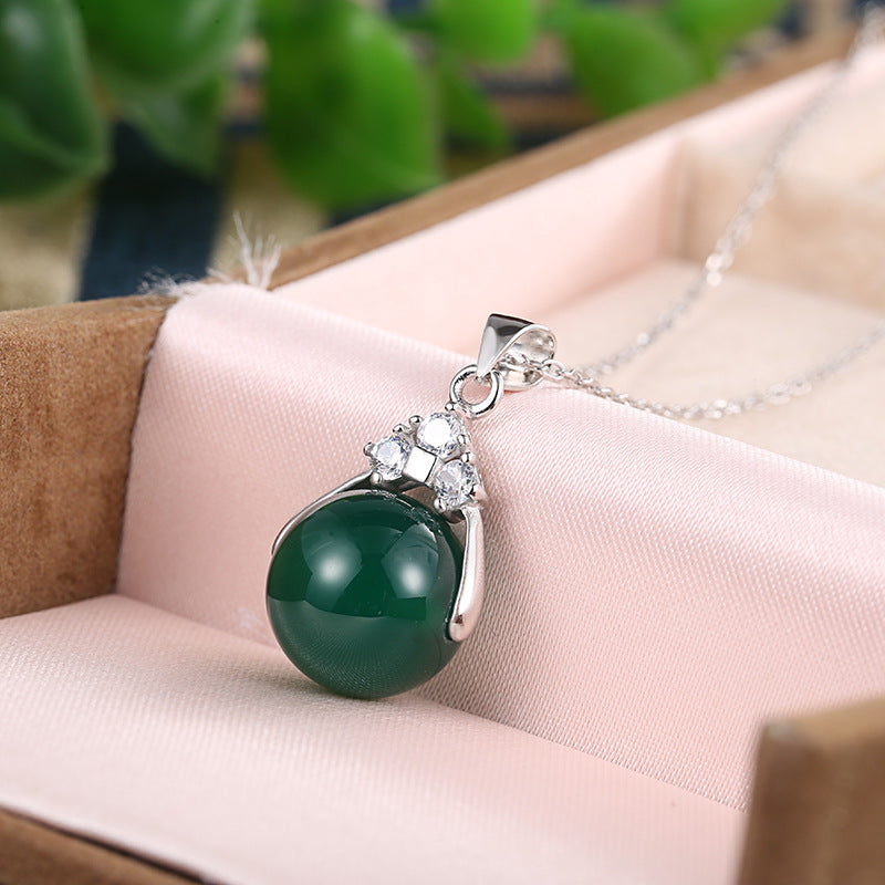 【Agate】Lucky Bead Jade Necklace