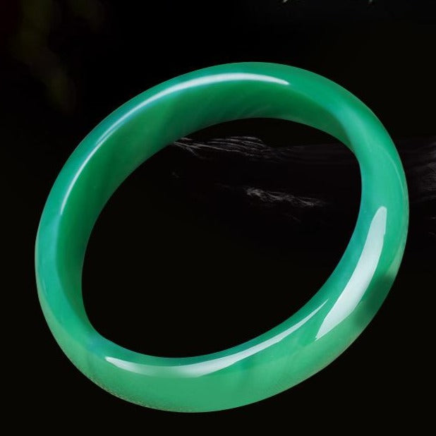 Fengshui Wealth Bangle Green Chalcedony Bracelet