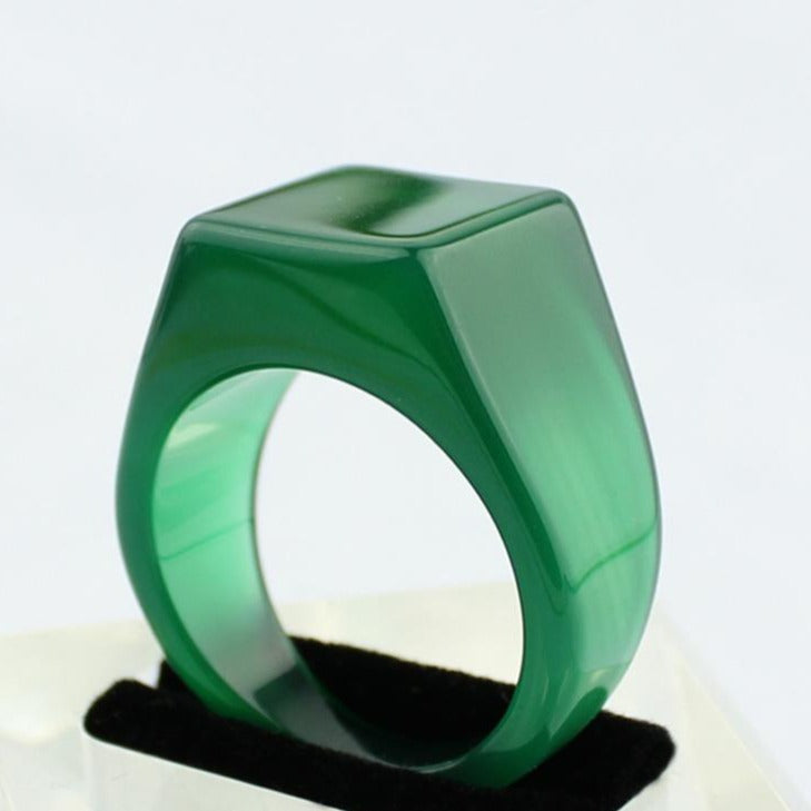 Square Agate Ring