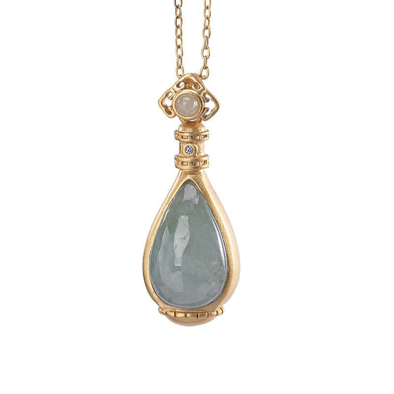 【Jadeite】S925 Silver Jade Necklace