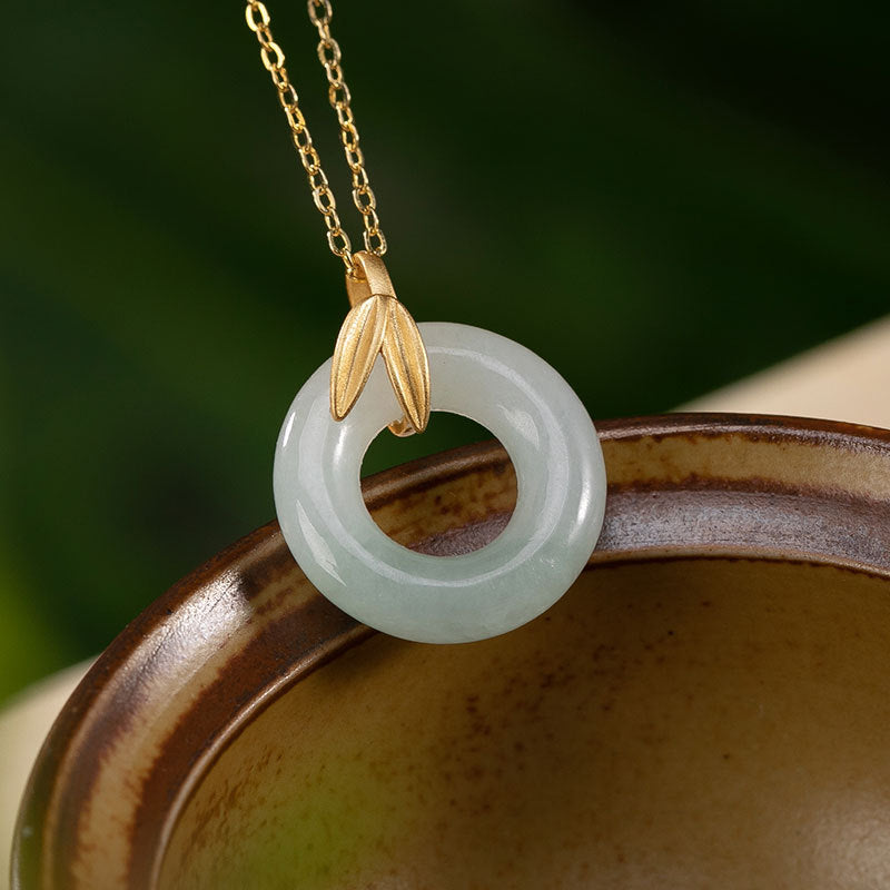 【Jadeite】Jade Circle Necklace