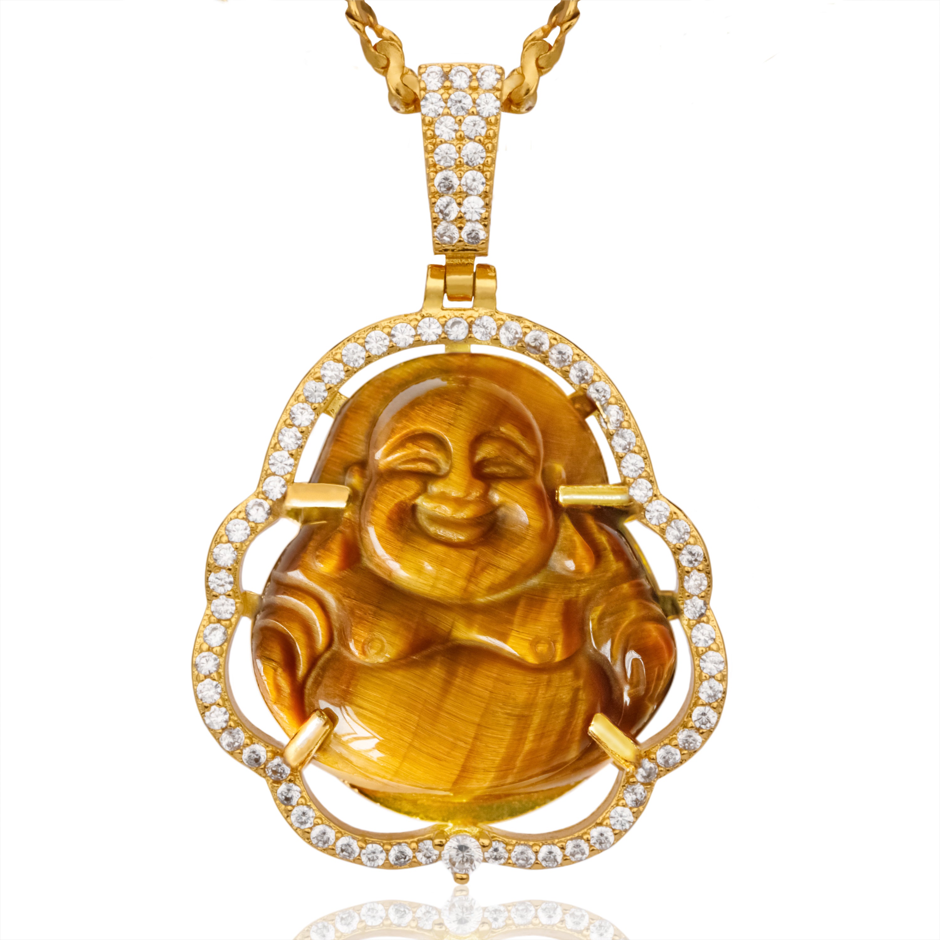 Buddha Tiger's Eye Jade Necklace