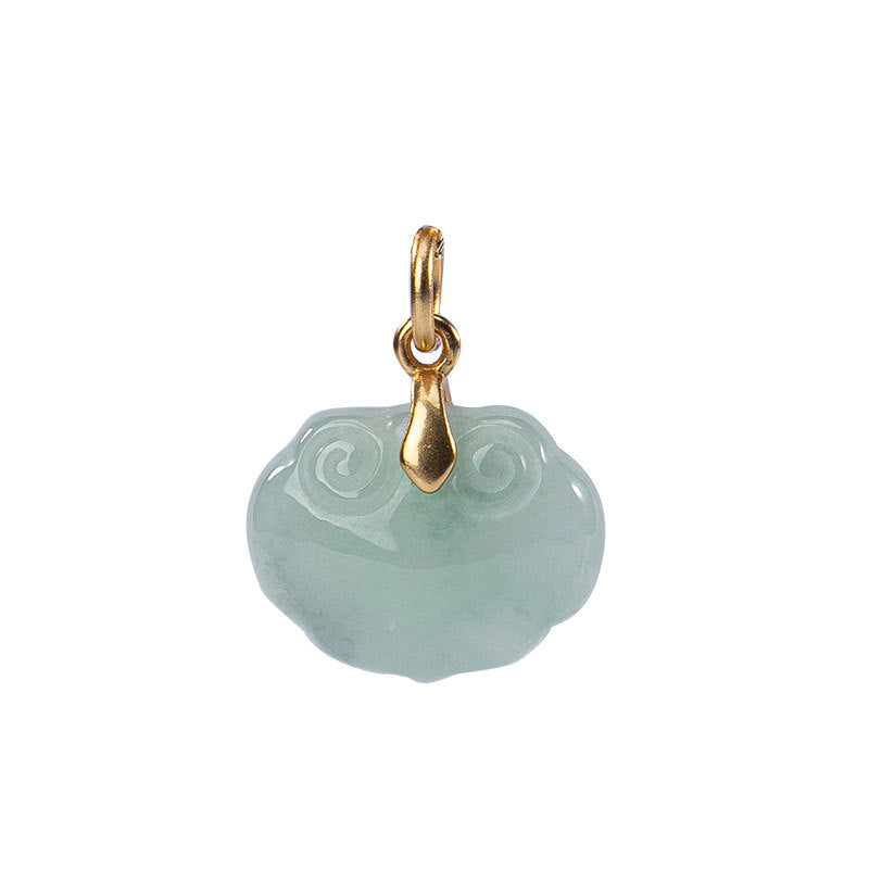 【Jadeite】S925 Silver Lucky Jadeite Necklace