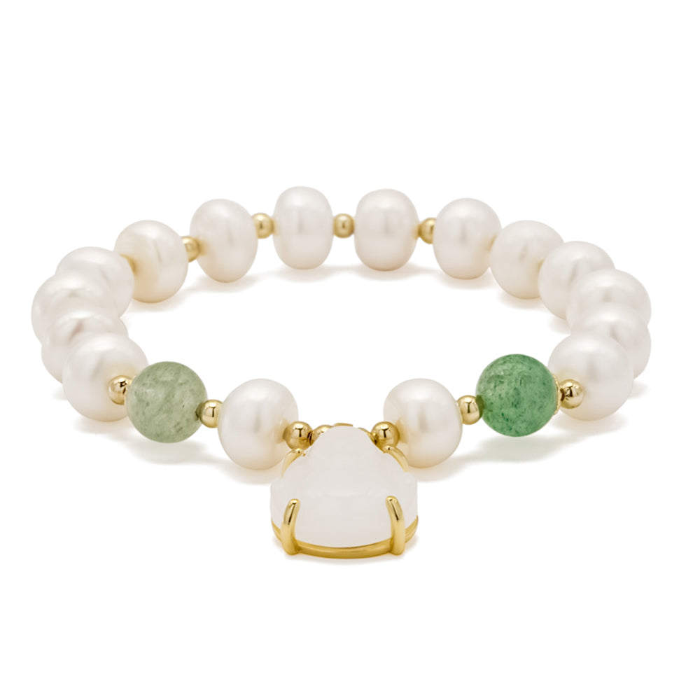 【Aventurine】Buddha Pearl Jade Bracelet