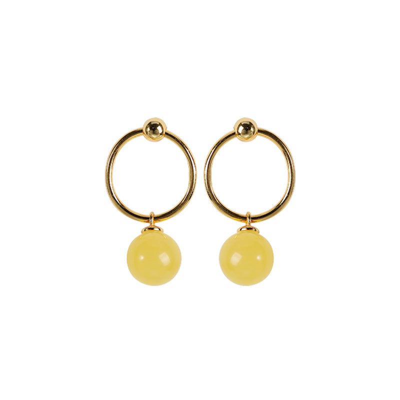 【Beeswax】S925 Silver Round Earrings