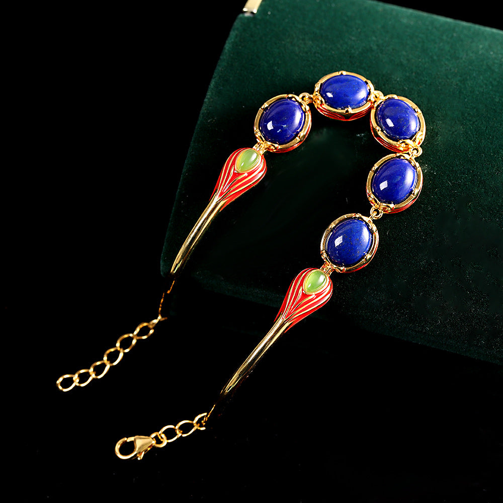 【Lapis Lazuli】S925 Silver Design Bracelet