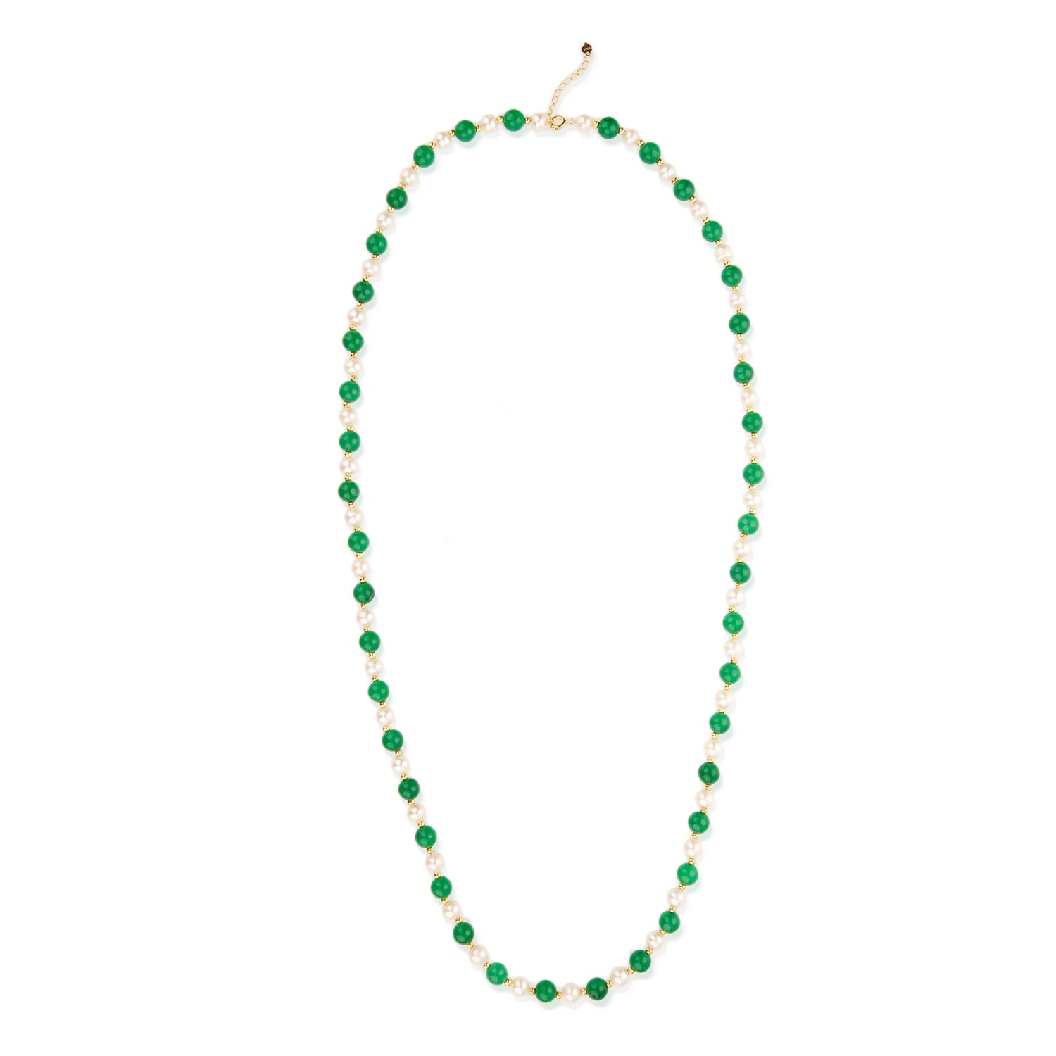 【Chalcedony】7MM S925 Pearl Jade Necklace