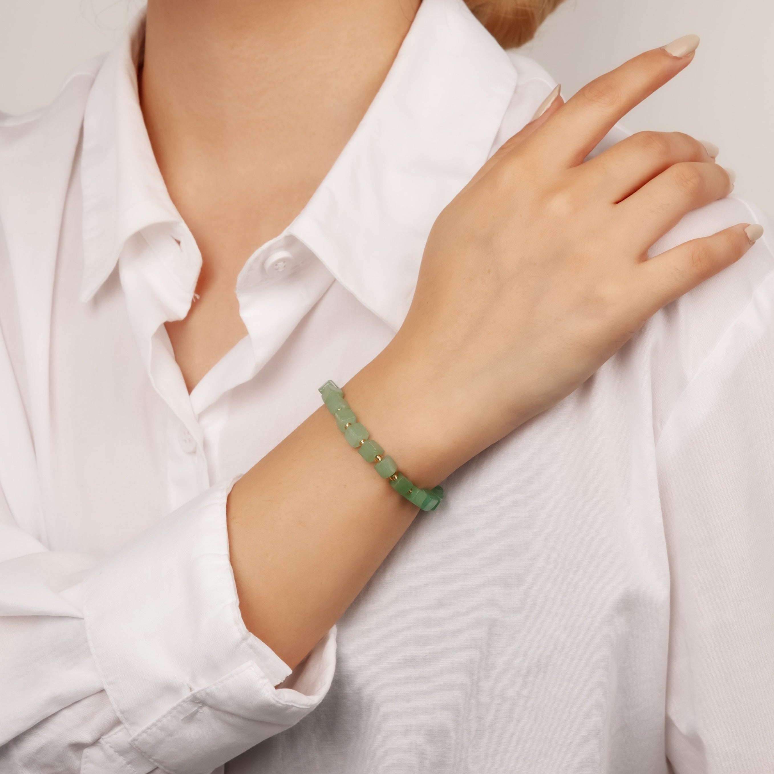 【Aventurine】Square Natural Jade Bracelet