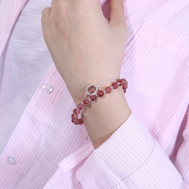 Layered Rose Quartz Bracelet