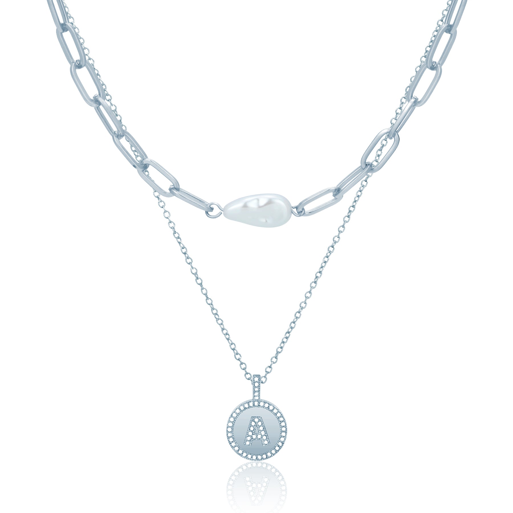 【Agate】Buddha Name Layered Necklace