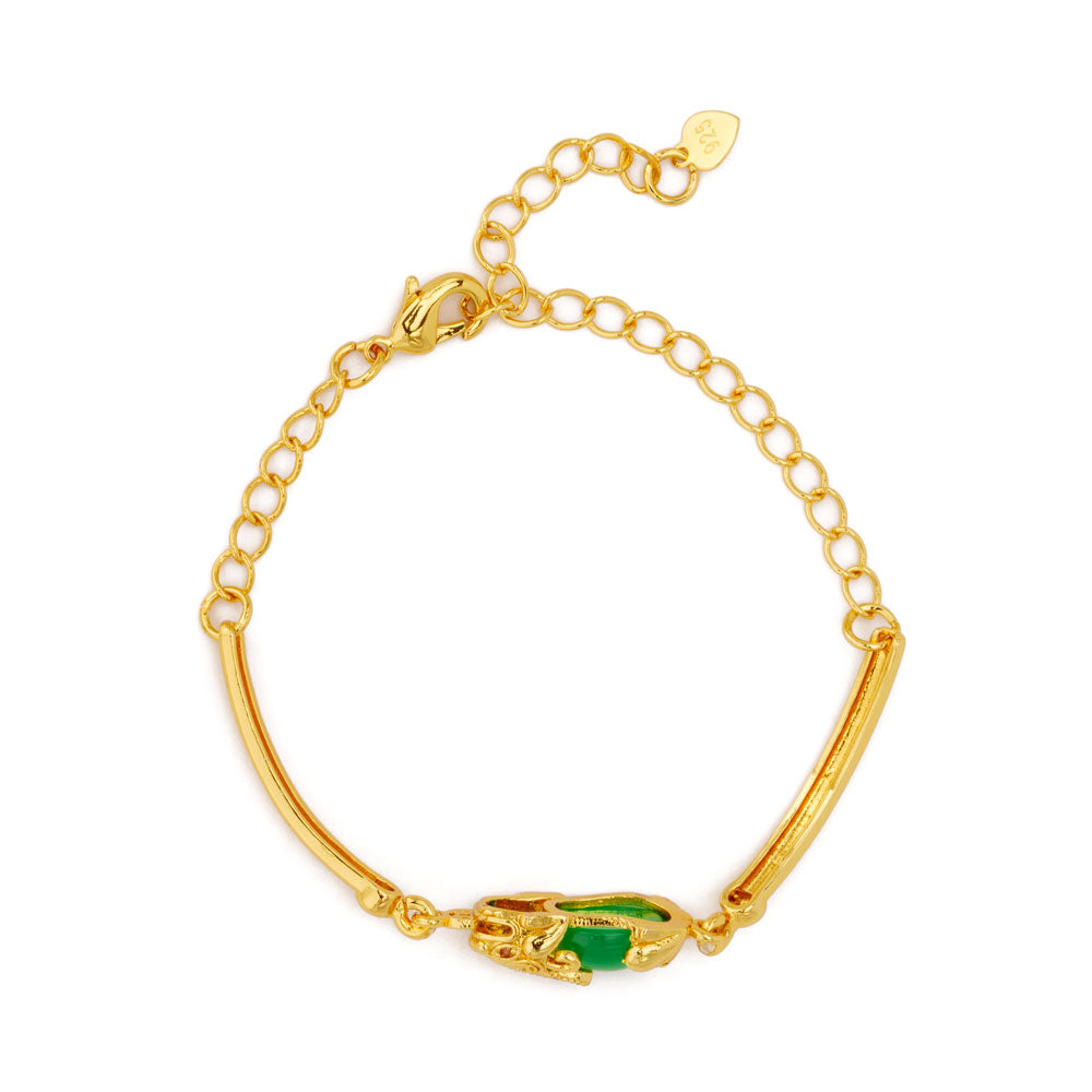 【Agate】Pi Xiu Green Natural Jade Bracelet