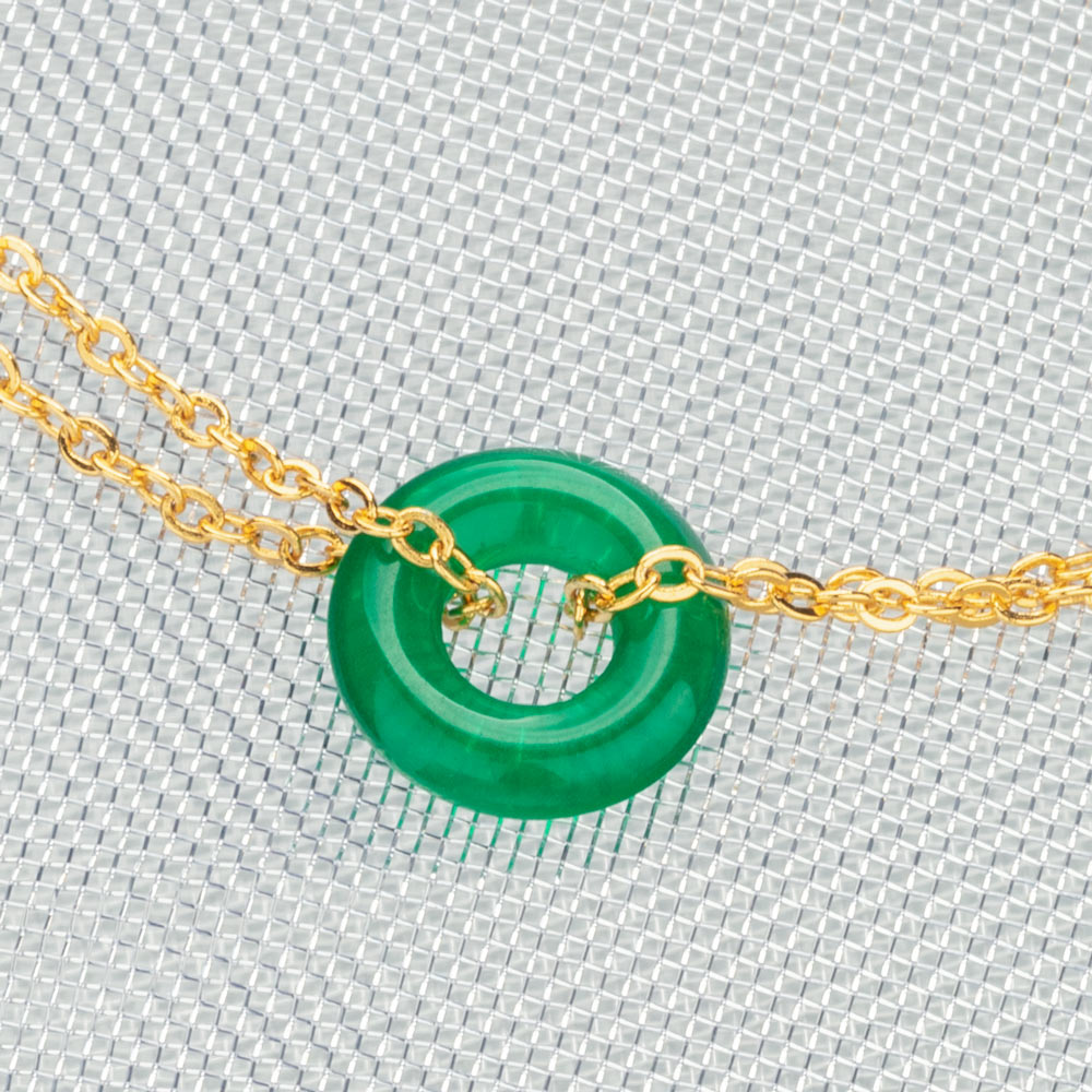 【Quartzite Jade】Jade Circle Bracelet