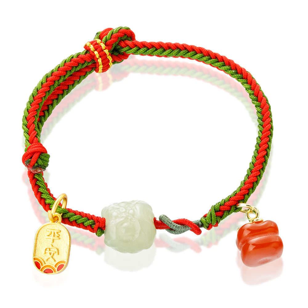 [Hetian Jade] Red Woven Bracelet
