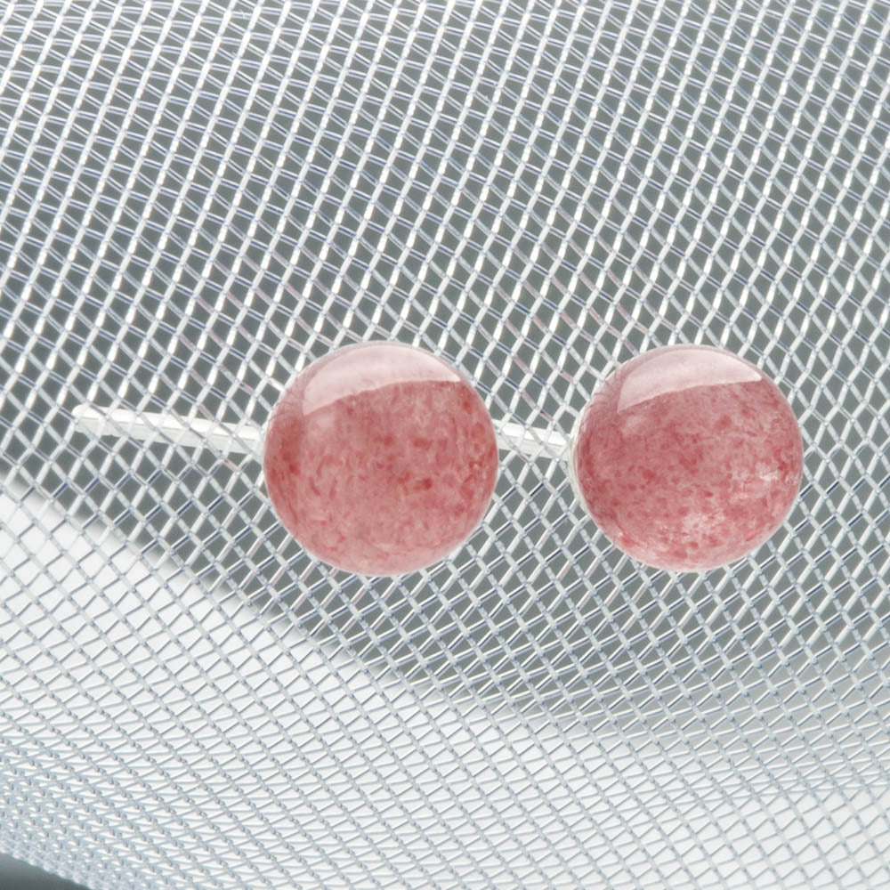 Rose Quartz Bead Earrings