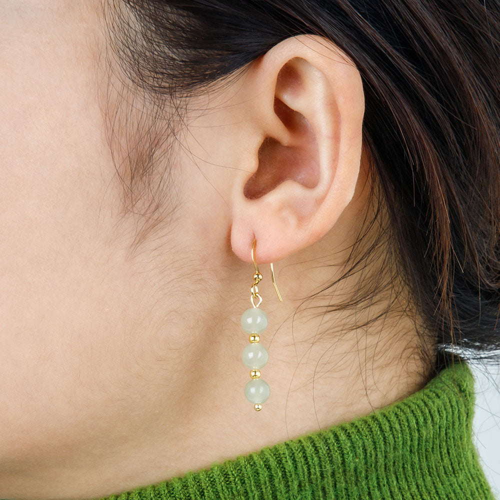 [Hetian Jade] Beaded Earrings