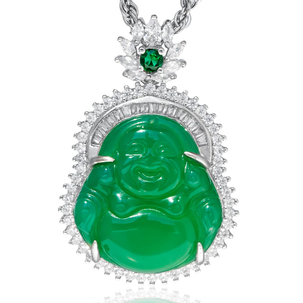 【Chalcedony】Maitreya Buddha Jade Necklace