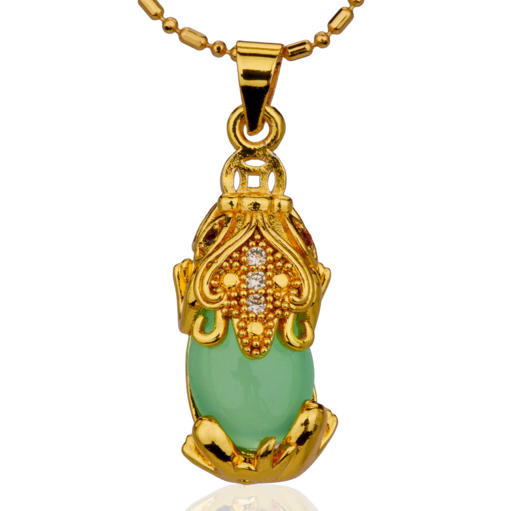 【Agate】Pi Xiu Green Natural Jade Necklace