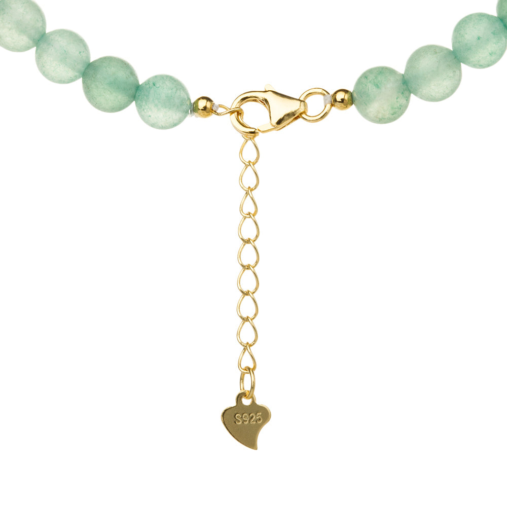 【Aventurine】S925 Silver Freshwater Pearl Jade Necklace