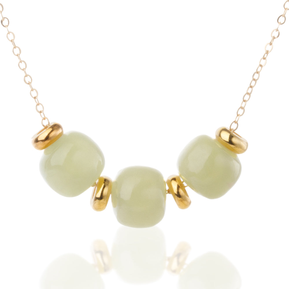 【Hetian Jade】Celadonish Jade Necklace