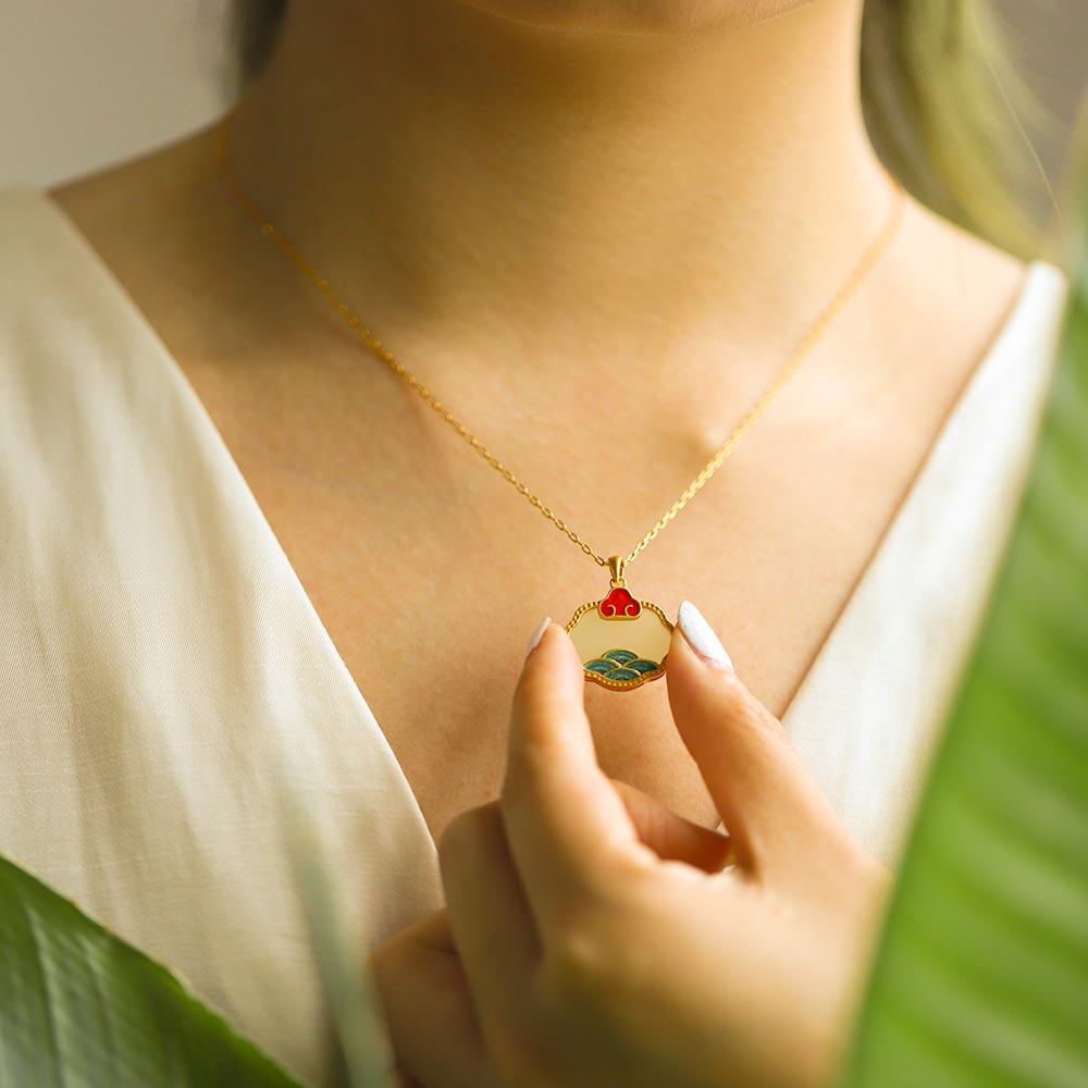 【Quartzite Jade】Lock of Wishes Necklace