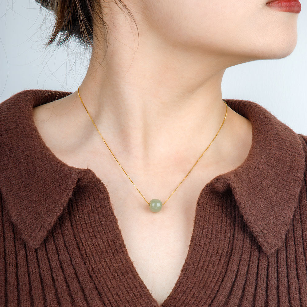[Hetian Jade] Bead Necklace