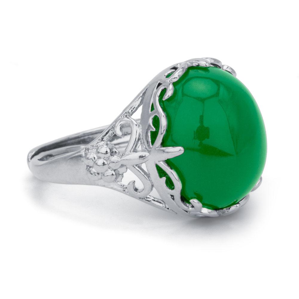 【Agate】Geometric Natural Jade Ring