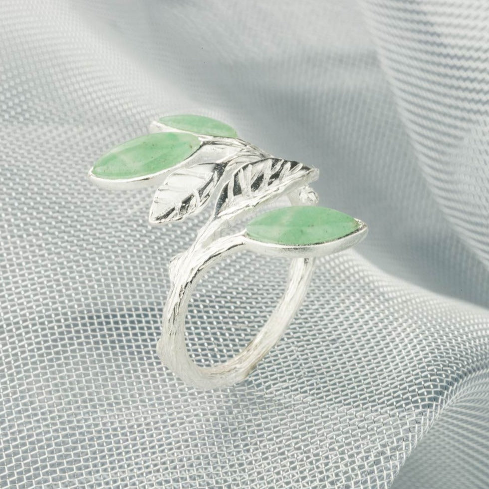 【Aventurine】Leaf Jade Ring