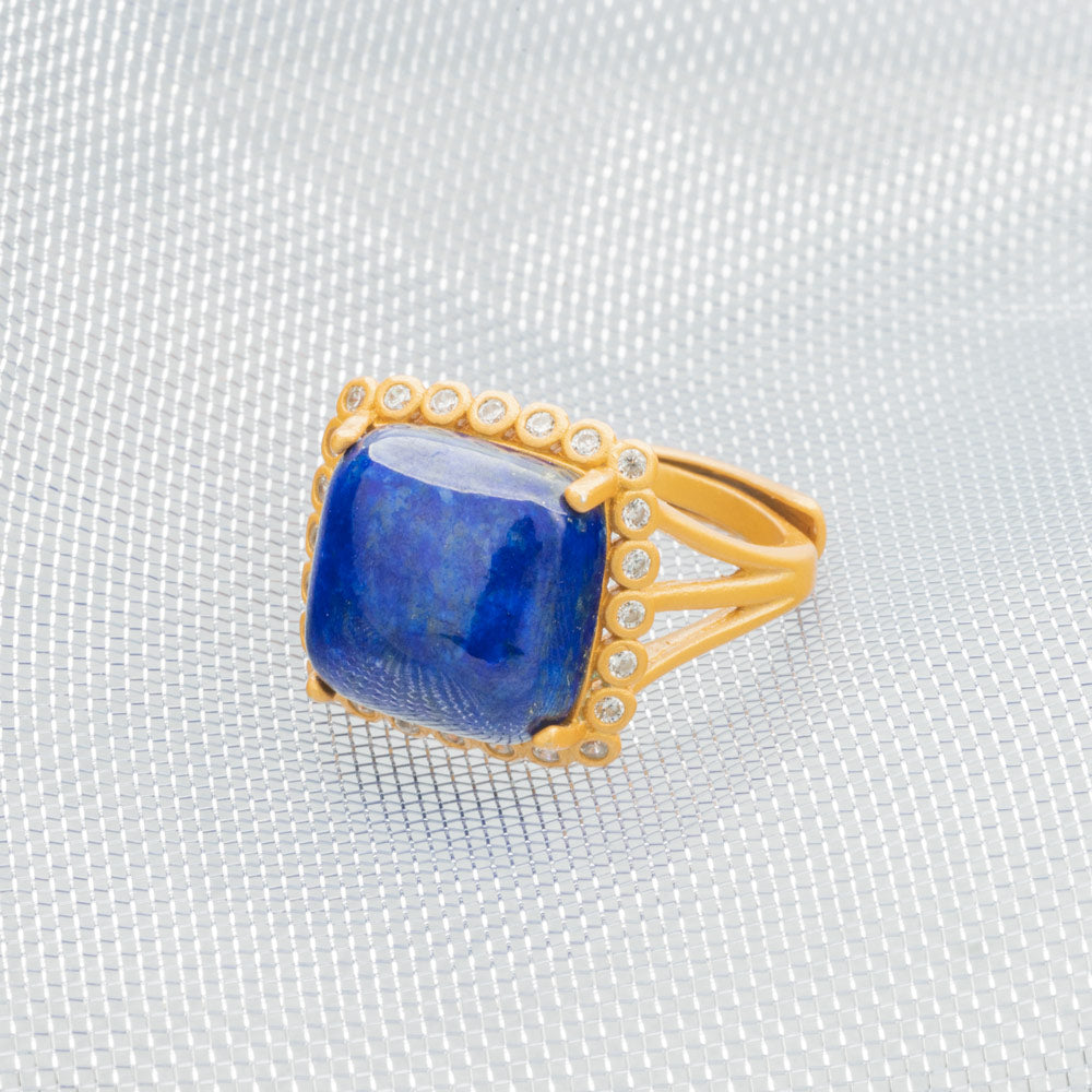 【Lapis Lazuli】S925 Silver Gemstone Blue Ring