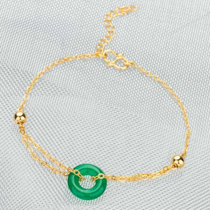 【Quartzite Jade】Jade Circle Bracelet