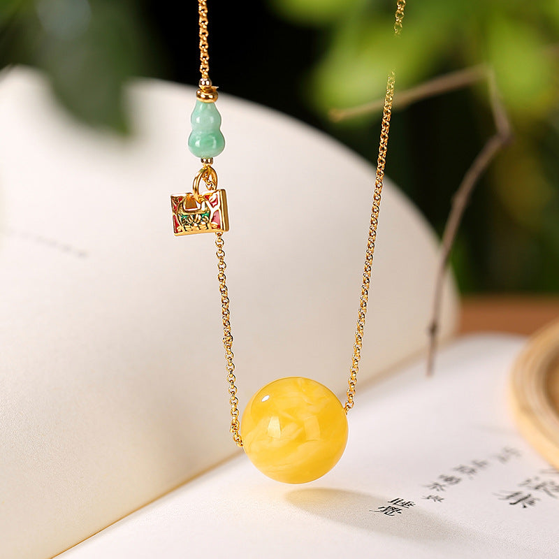 【Beeswax】S925 Silver Gourd Necklace