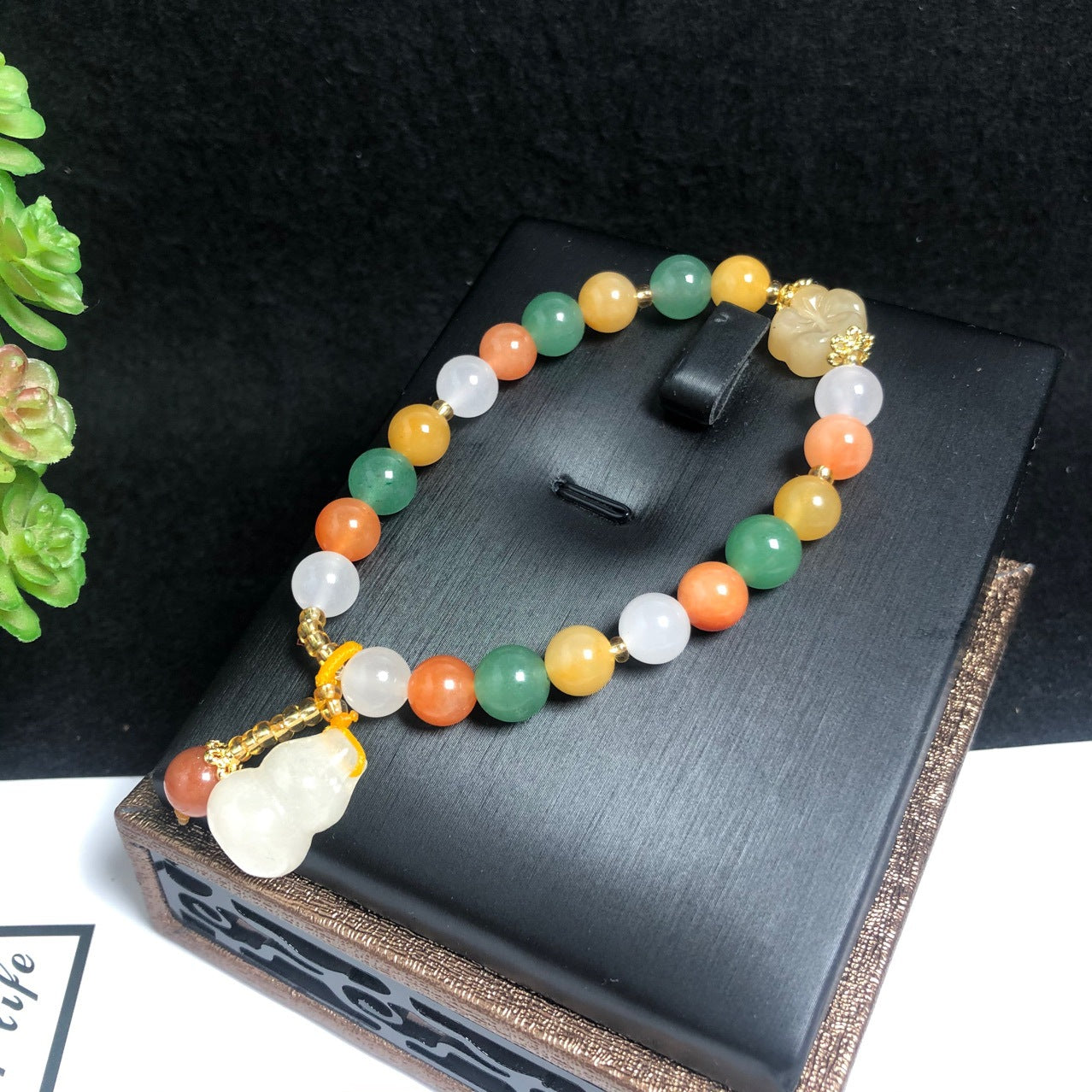 【Aventurine】Gourd Beaded Bracelet