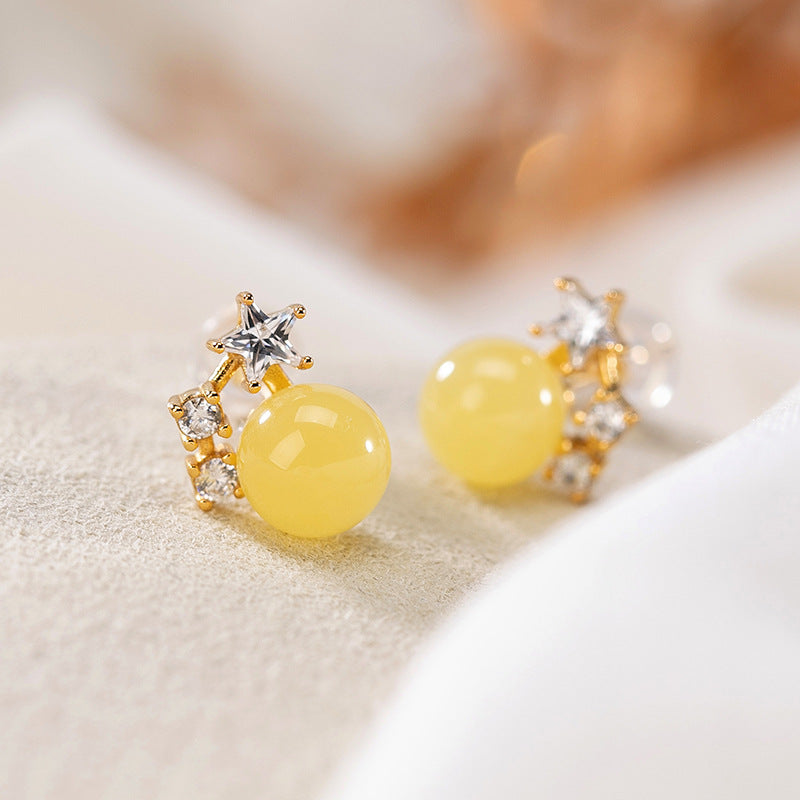 【Beeswax】S925 Silver Star Earrings