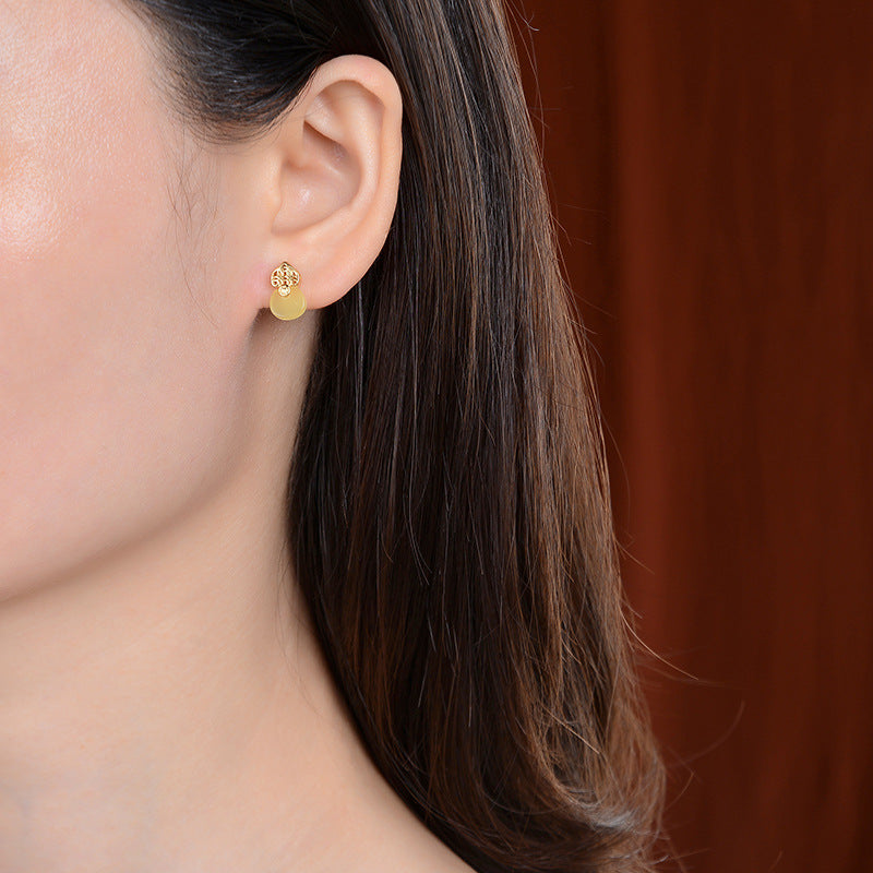 【Beeswax】S925 Silver Coin  Earrings