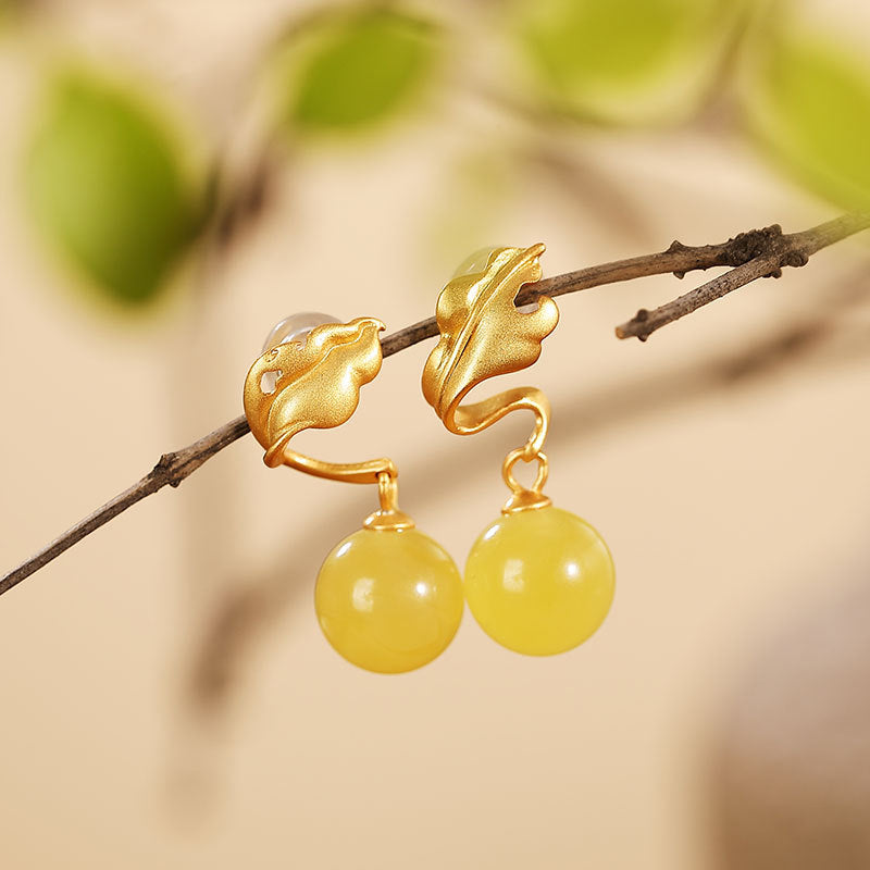 Leaf Beeswax Earrings