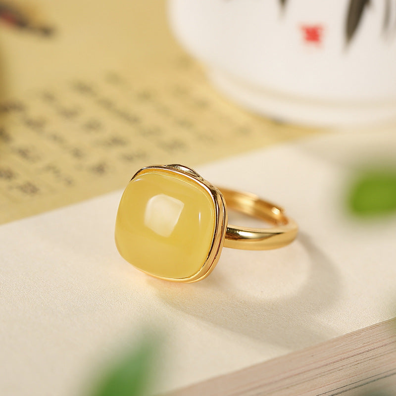 【Beeswax】S925 Silver Square Ring