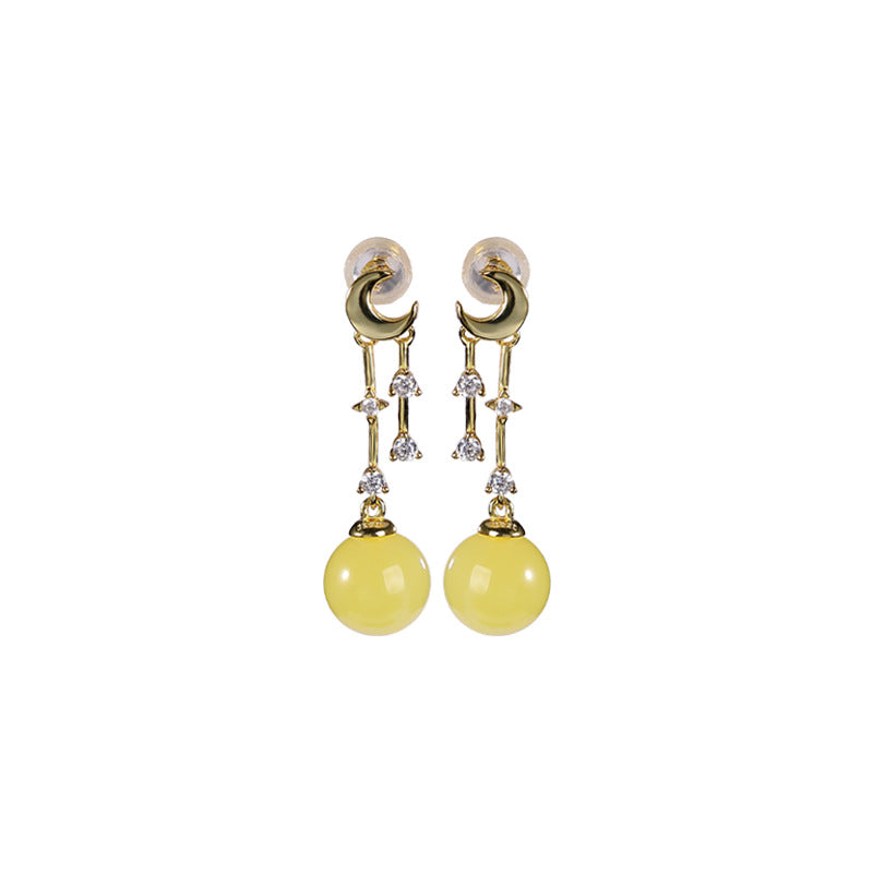 【Beeswax】S925 Silver Moon Earrings