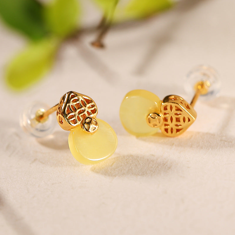 【Beeswax】S925 Silver Coin  Earrings