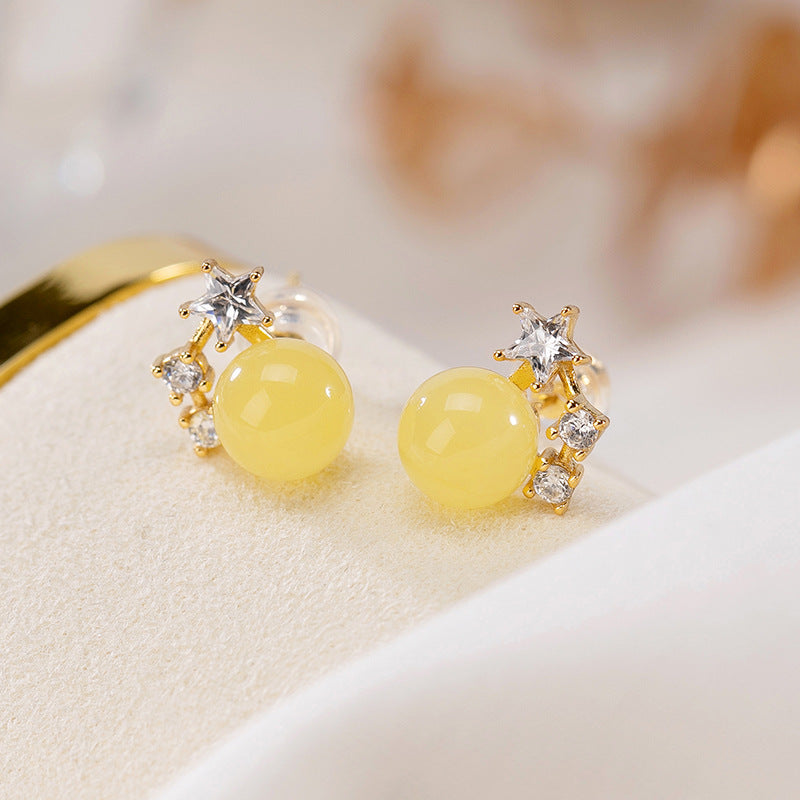【Beeswax】S925 Silver Star Earrings