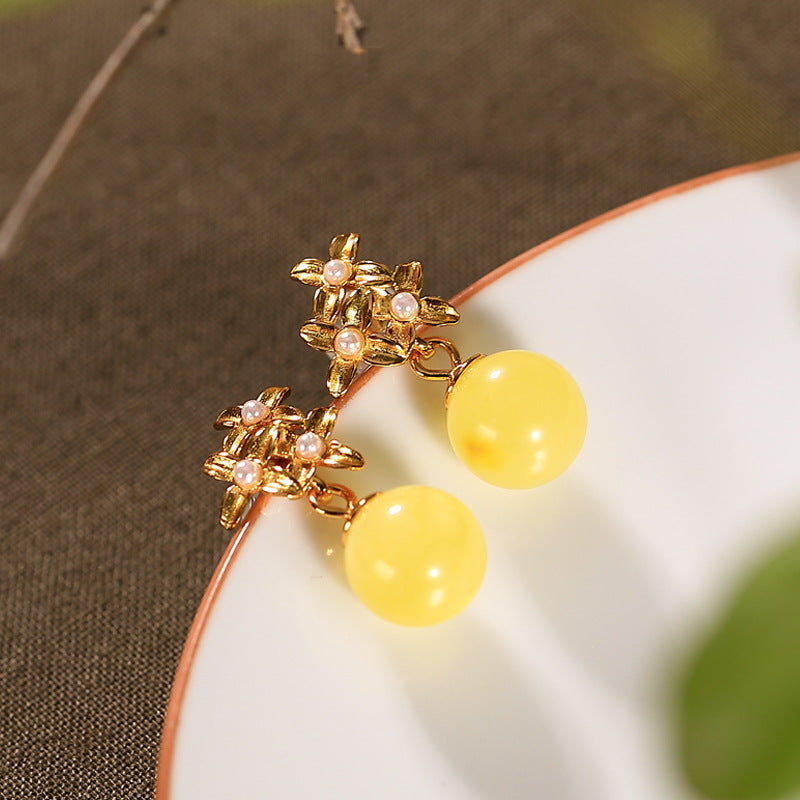 【Beeswax】S925 Silver Floral Earrings