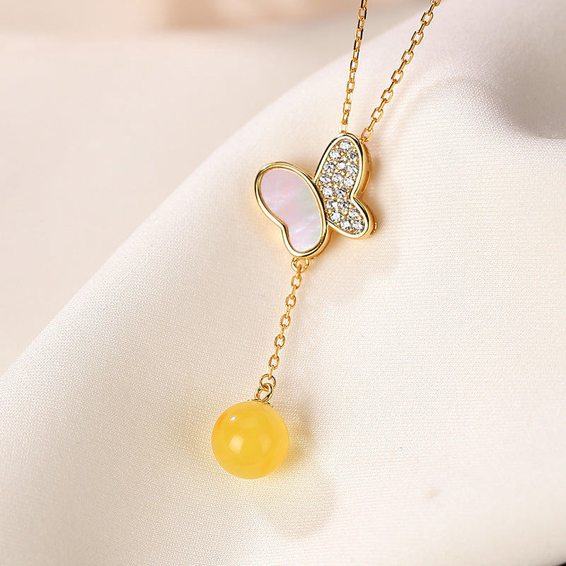 【Beeswax】S925 Silver Butterfly Necklace